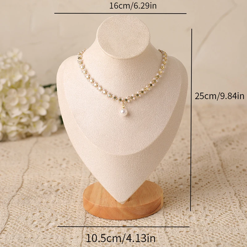 1 قطعة رف شاشة المجوهرات الخشبية قلادة قلادة سوار أقراط حلقة تخزين حامل حامل مكافحة معرض المجوهرات المنظمون #6