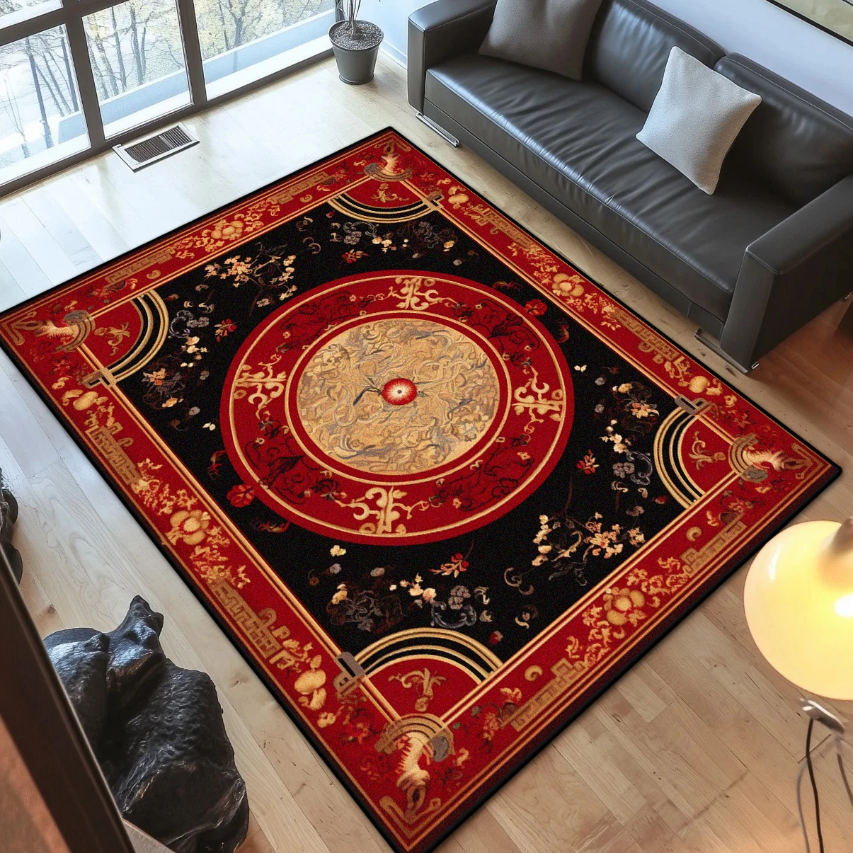 Persian Senior Living Room Decorative Rug Large Area Luxury Bedroom Antiskid Bedend Carpet Soft Easy Cleaning Study Decor Mat
