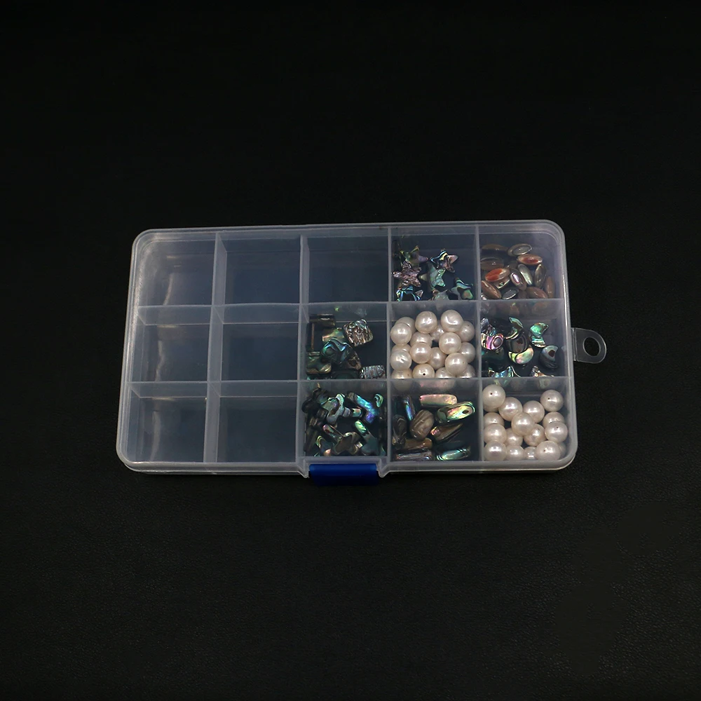 Rectangle Transparent Plastic Jewelry Packaging Box 15 Cells Design Display Case 1 Pc For Storing Handmade Small Bead Accessory