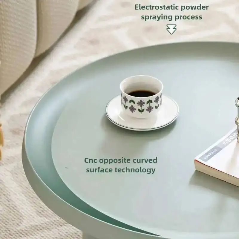 الجداول الحديثة المستديرة الفاخرة تخزين الشمال القهوة طاولة جانبية بسيطة ماكياج وحدات أريكة الجدول مصمم مركز الجداول المساعدة #4