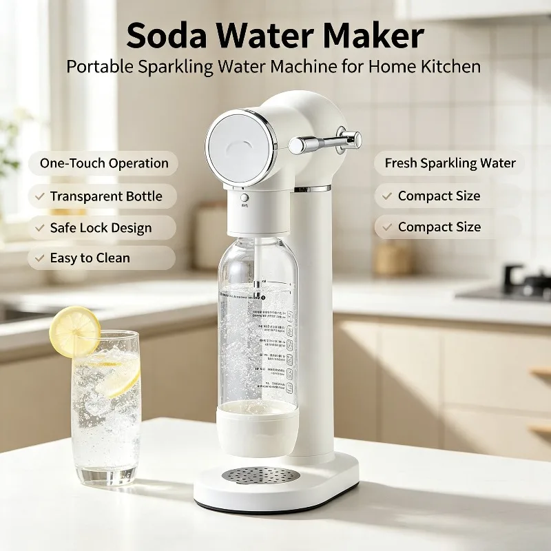 Sparkling Water Maker Soda Machine Home Commercial Use For Carbonated Beverage Drink Preparation In Kitchen Milk Tea Shop
