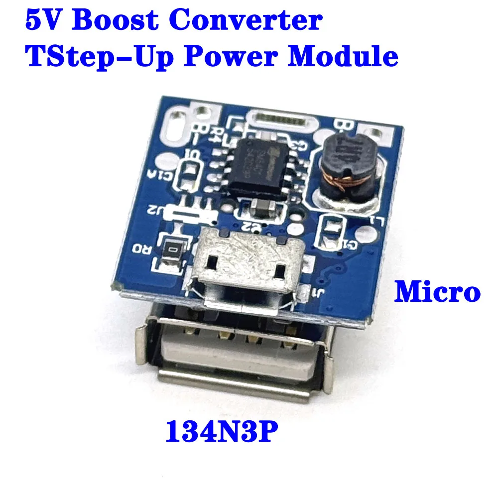 

5V Boost Converter Step-Up Power Module Lithium Battery Charging Protection Board LED Display USB For DIY Charger Micro 134N3P