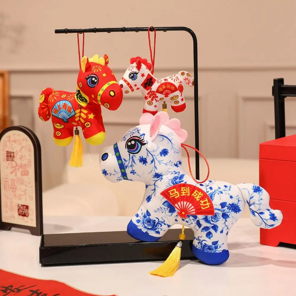 Multiple Colors Horse Pendant Keychain Lifelike Animal Kawaii Style Mini Horse Pendant Soft Material Simulation Horse Keychain