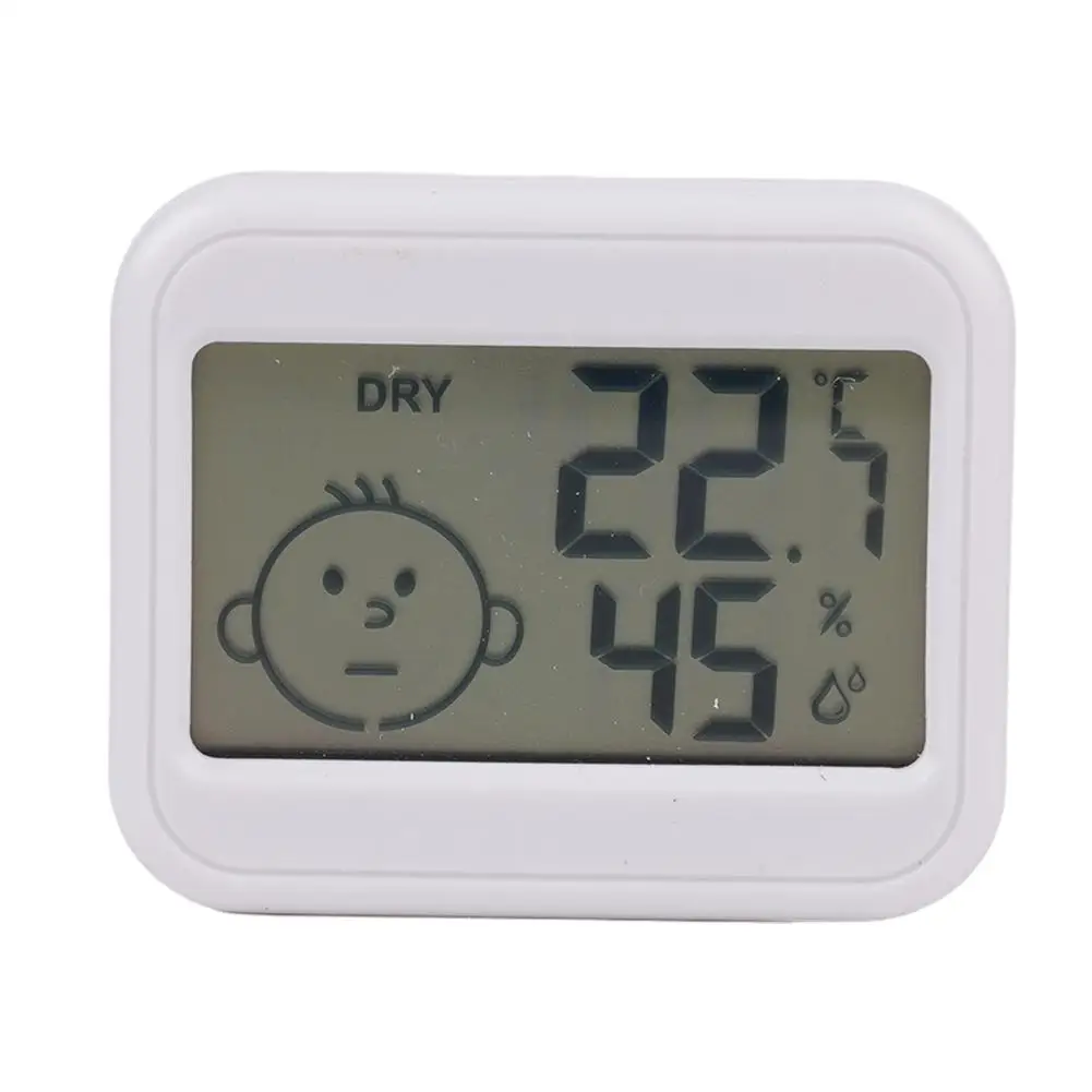 LCD Digital Thermohygrometer Ultra-thin Simple Smart Home Electronic Digital Thermometer Hygrometer Electronic Clock