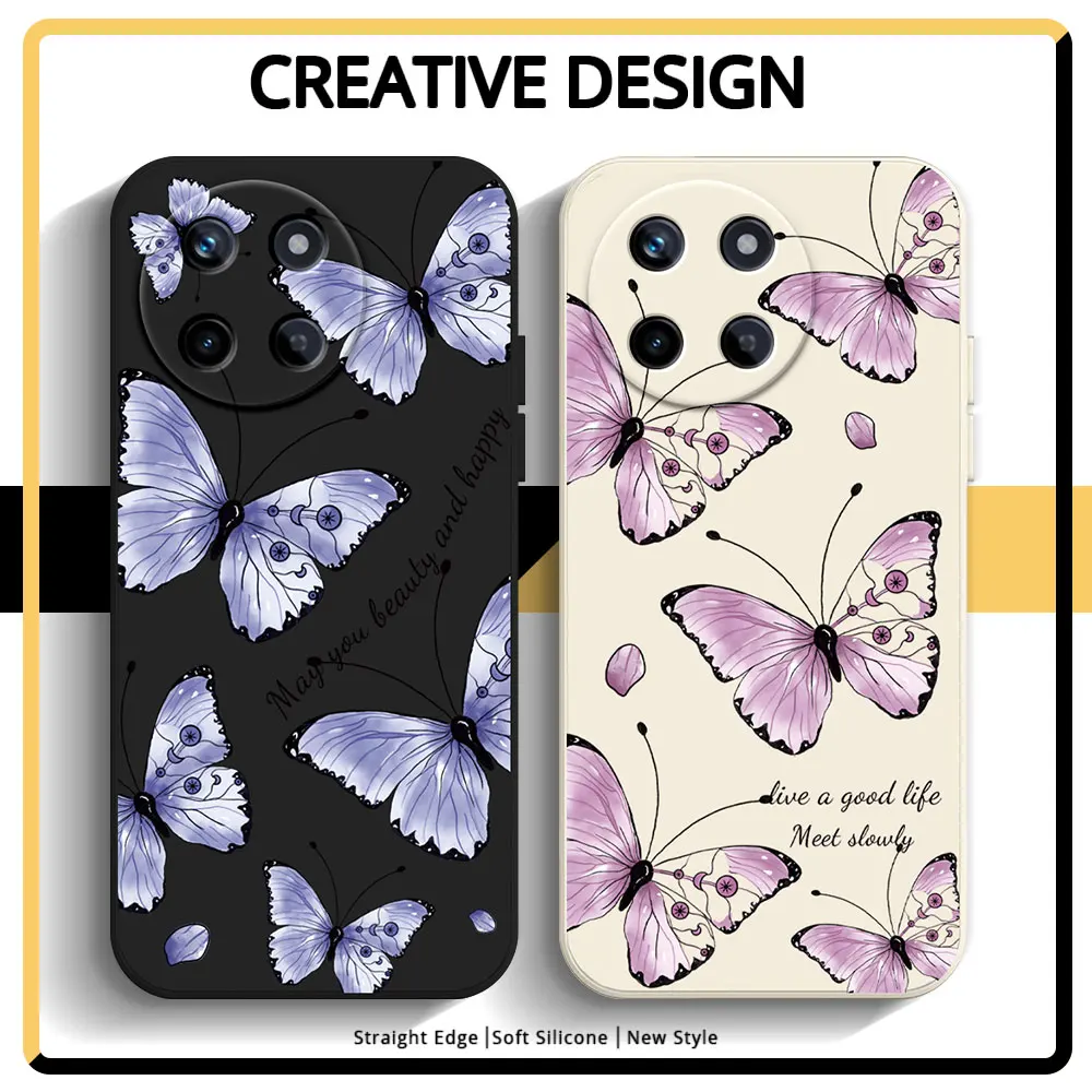 Butterfly Girl New Case For Realme 11 4G 5G 8i 11X Realme 12 11 10 Pro Plus+ 5G 7 8 11 12 Pro Shockproof Soft TPU Silicone Cover