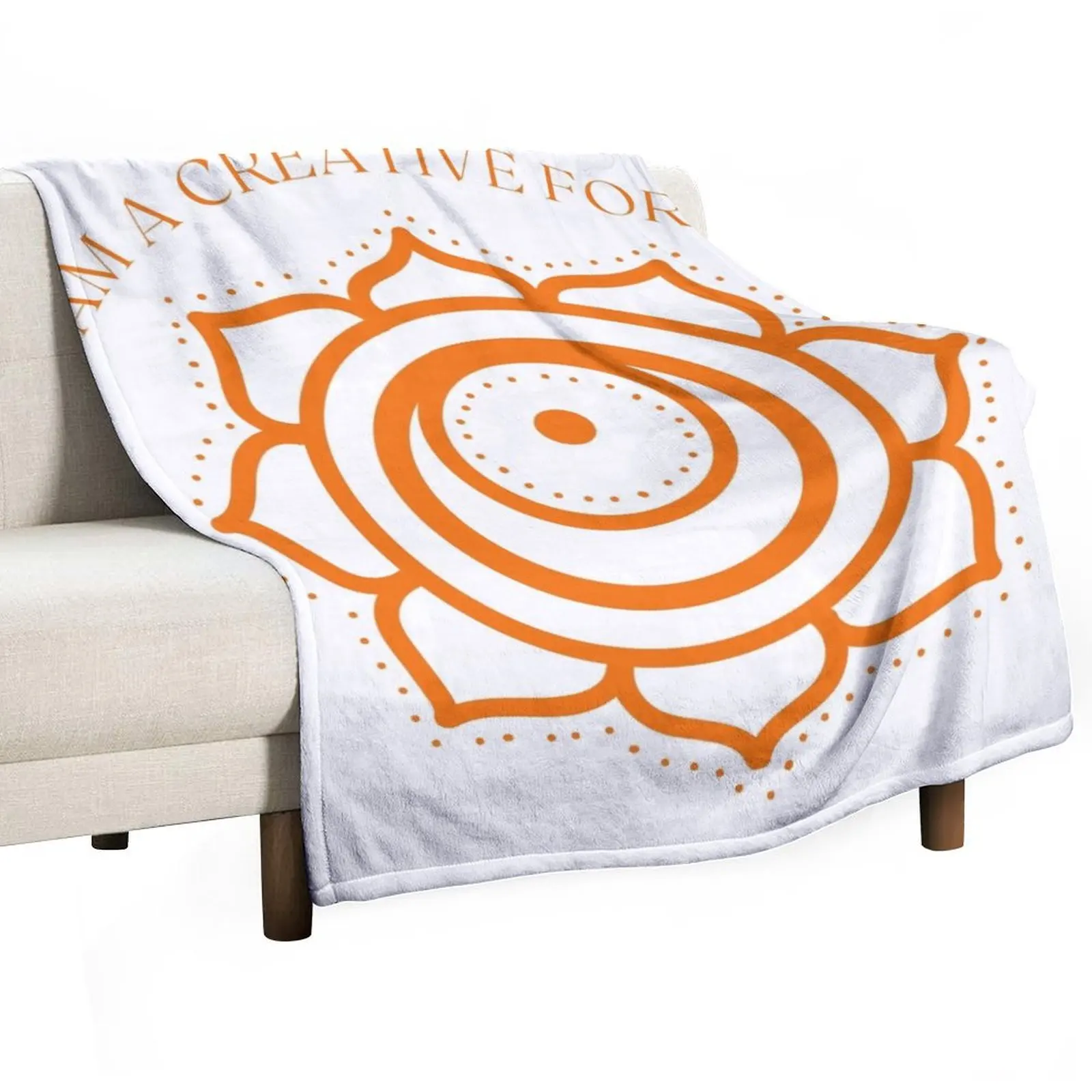 Svadhisthana - Sacral Chakra - Healing Affirmation - I Am A Creative Force Throw Blanket Custom Luxury St Blankets