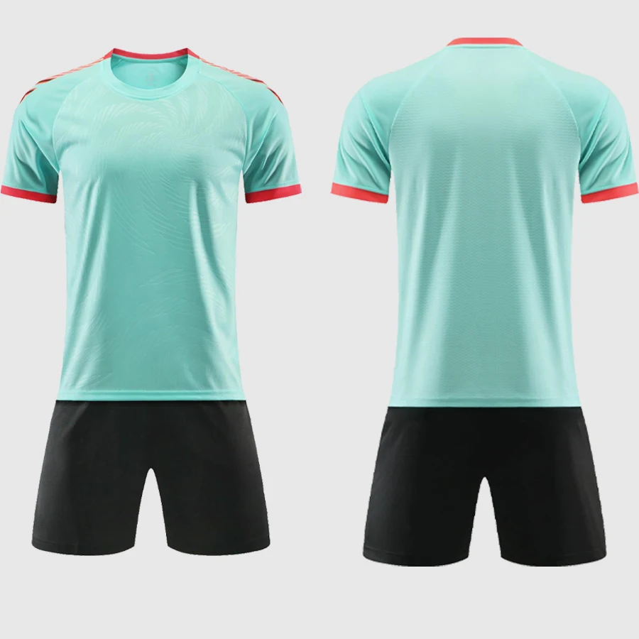

100%Polyester Quick-Dry Mesh Fabric Soccer Suits Breathe Men Football Jerseys Professional Custom Football Uniform