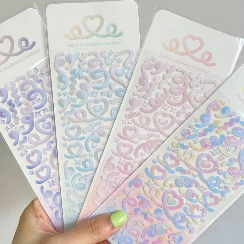 1PCS New Cute Kawaii Deco Stickers, Korean Stickers, Photocard Decor, Kpop Decorative Toploader, Scrapbooking Stickers, Y 2k Sma