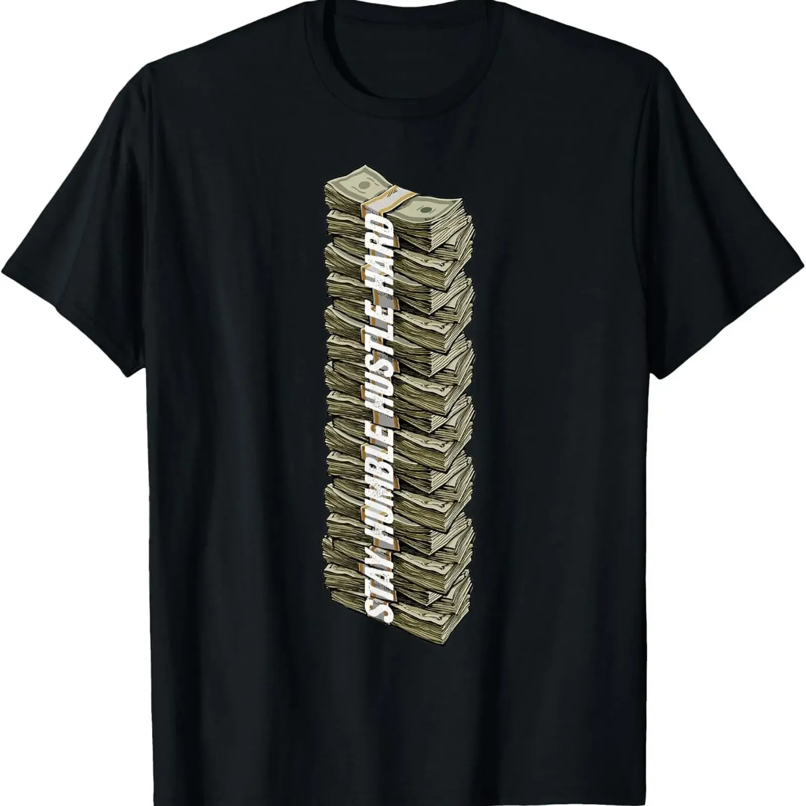 Stay Humble Hustle Hard Hip Hop Cash Money Entrepreneur T Shirt vintage Washed Unisex graphic Stretched homme streetwear Casual