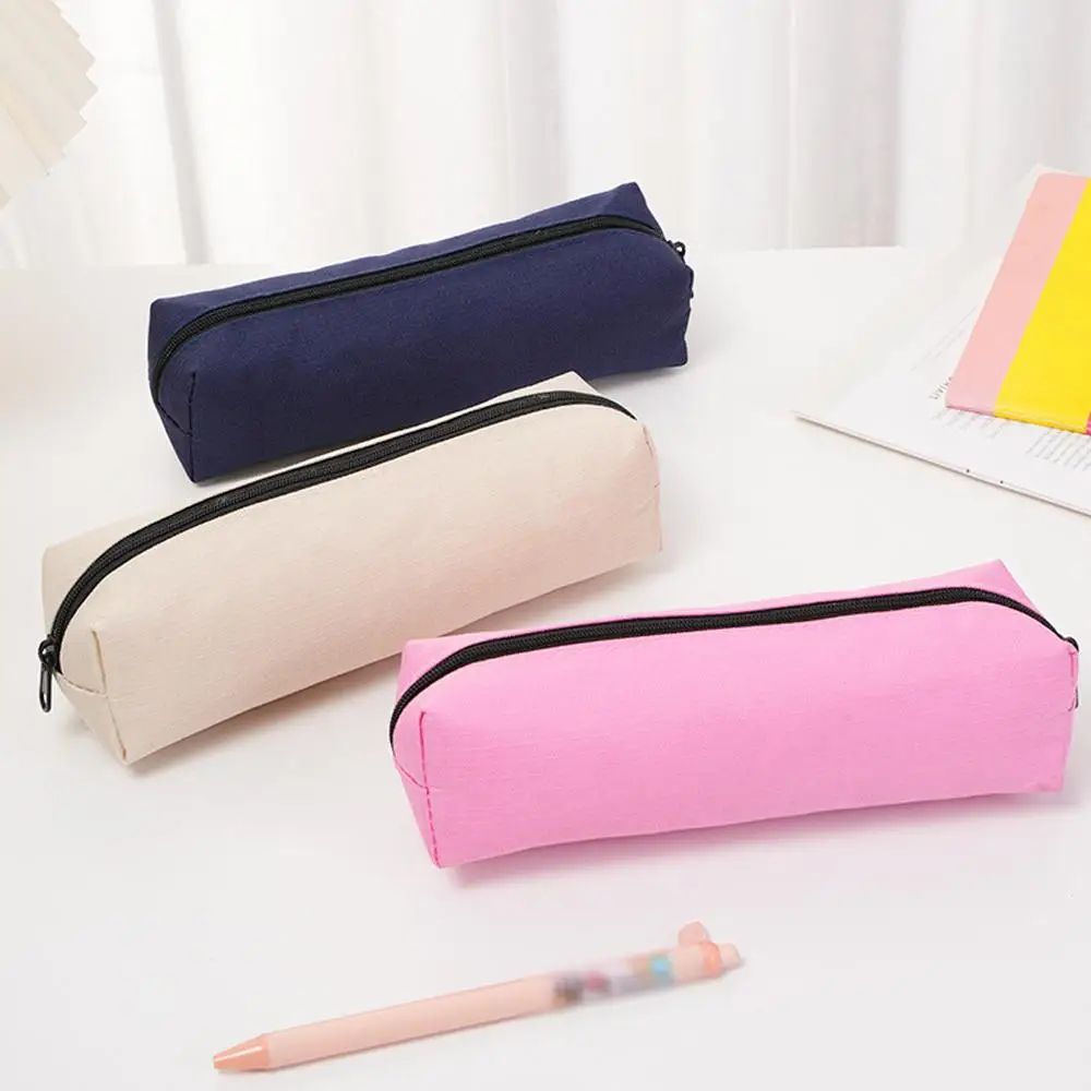 Astuccio per matite in tinta unita Astuccio per matite Materiale scolastico Organizzatore di cancelleria portatile Astuccio per penne per ufficio per il ritorno a scuola