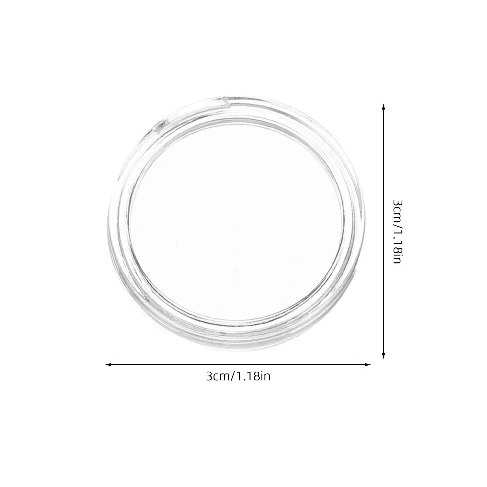 100Pcs Transparent Round Acrylic Coin Capsule Display Case Coin Organizer Protective Storage Capsule Round Display Case