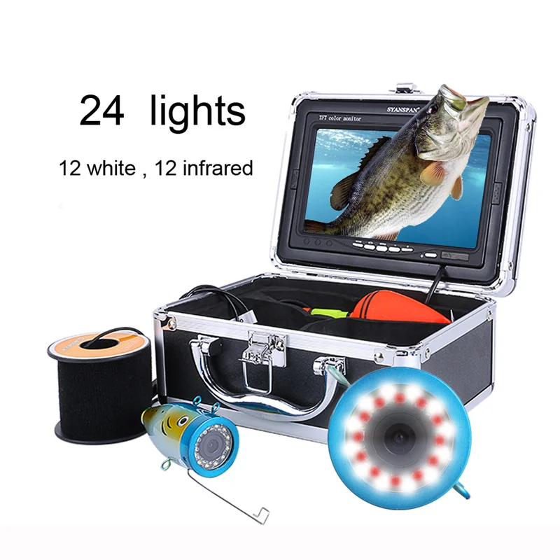 7 Inch Pro Professional Night Vision Underwater Lcd Monitor Deeper Marine Sonar with Double Lights