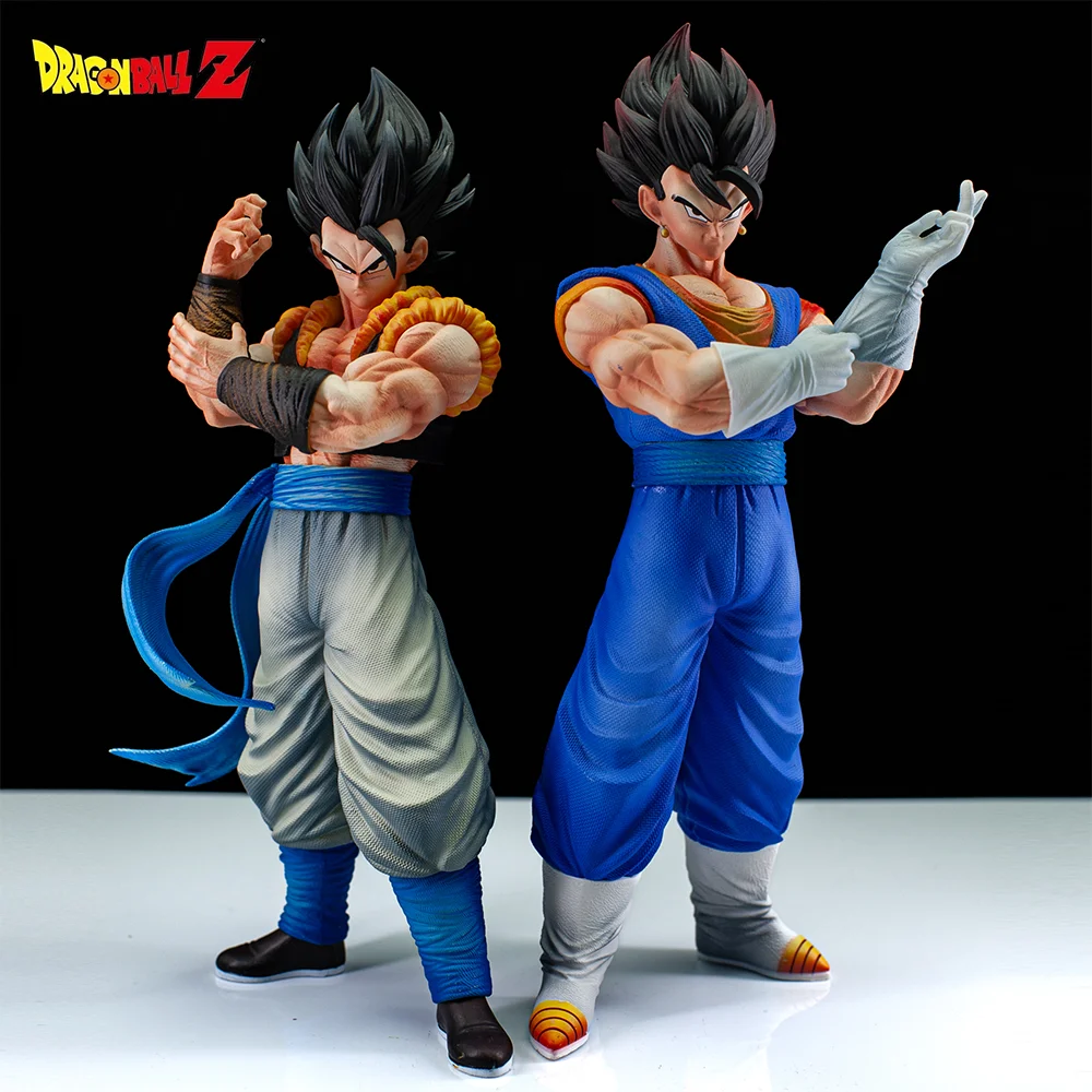 Dragon Ball Z Vegetto Action Figure Gogeta Figuras Two Heads Replacable 27cm Statue Model Collection Decoration Birthday Gifts