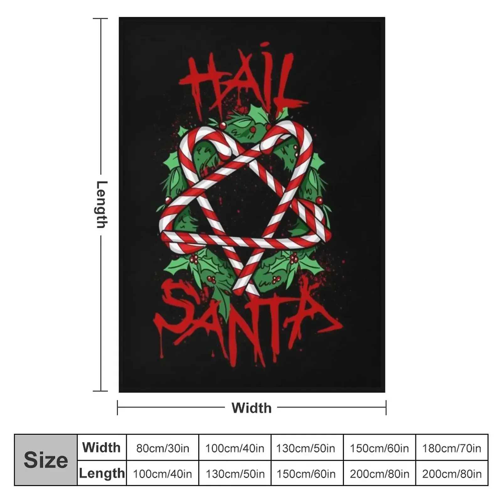 Hail Santa Throw Blanket couch cozy soft plush fuzzy picnic outdoor blanket
