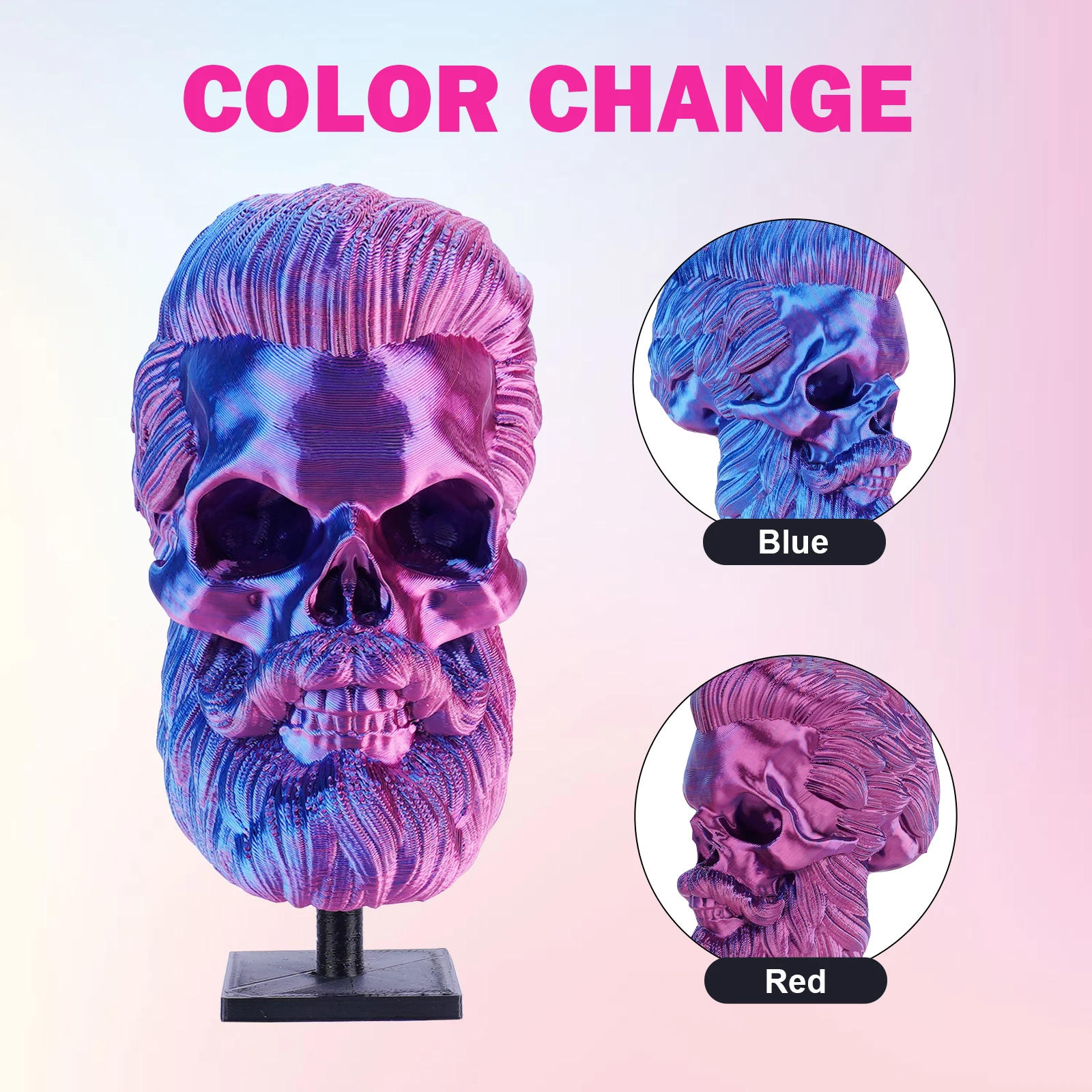 Eryone ผ้าไหมสีคู่ขนาด1.75มม. 1กก. สำหรับการพิมพ์3D เครื่องพิมพ์ FDM มาใหม่ล่าสุด gratis ongkir เร็ว