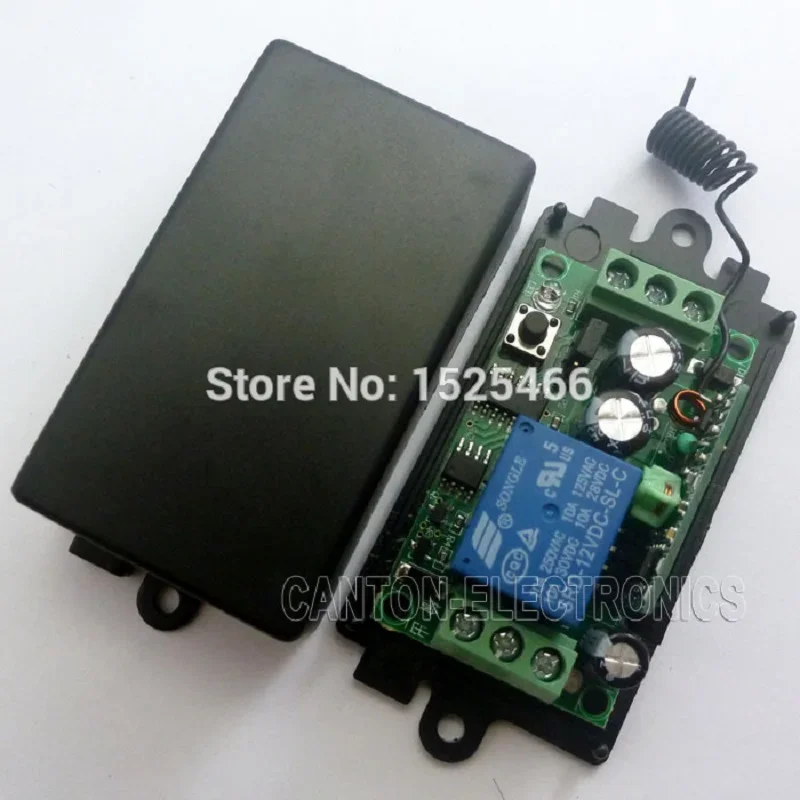 Module de relais de commutateur de télécommande sans fil LED 433M DC 12V pour moteur d'éclairage lumineux