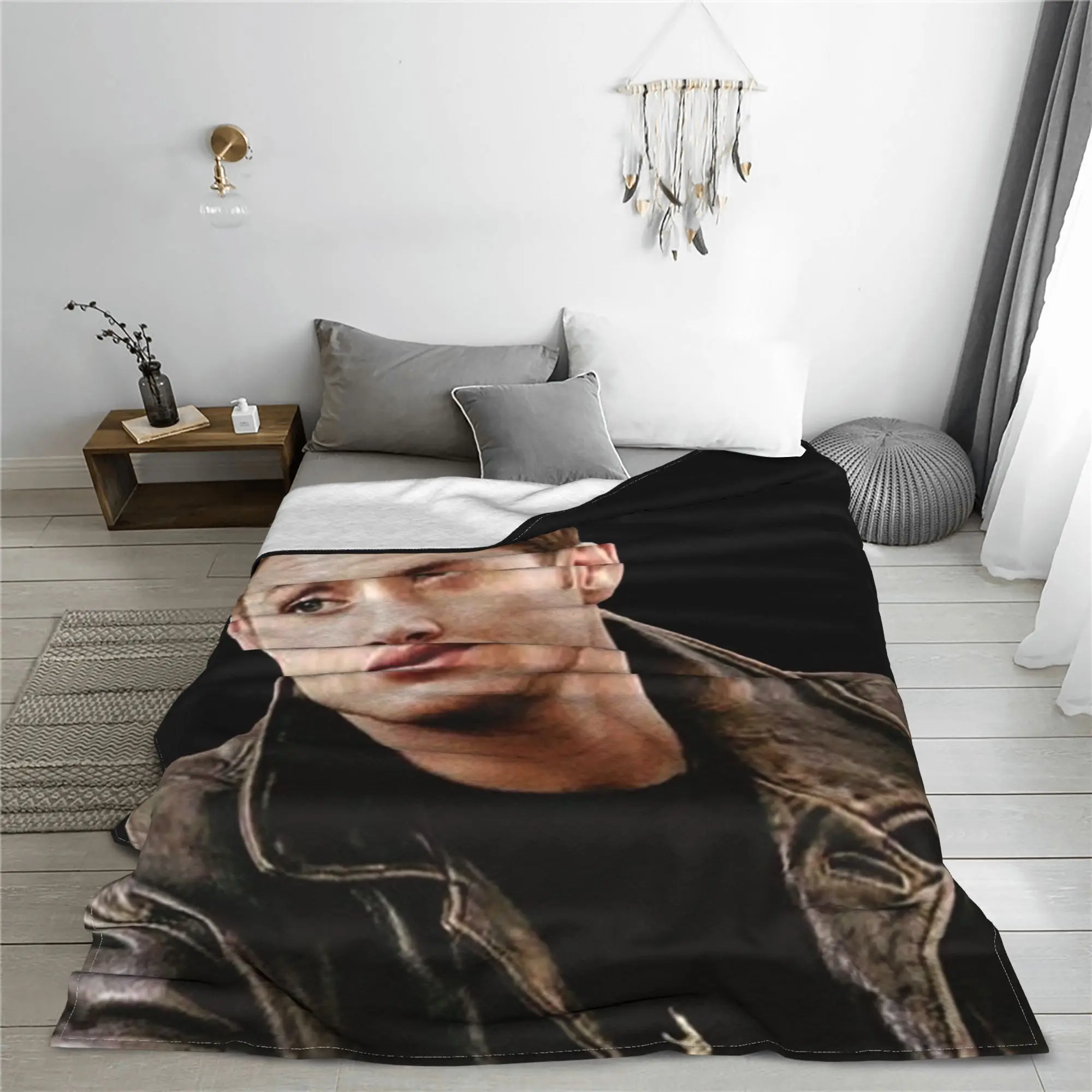 Dean Winchester Supernatural Blankets Super Soft Flannel Sofa Throw Blanket for Home Bedroom Office Throws Bedspread Quilt