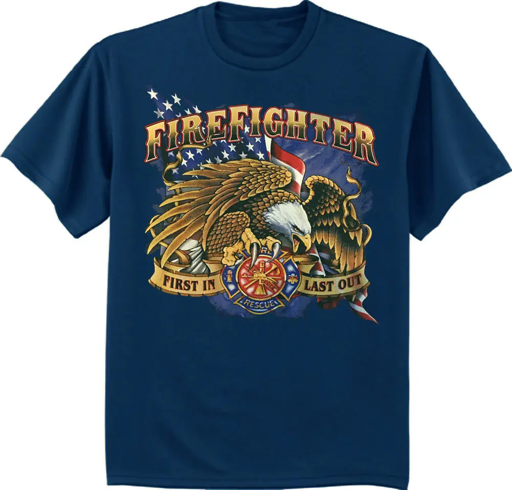 

Firefighter First Responder Fire Dept Fireman Gift T-Shirt. Premium Cotton Short Sleeve O-Neck Mens T Shirt New S-3XL