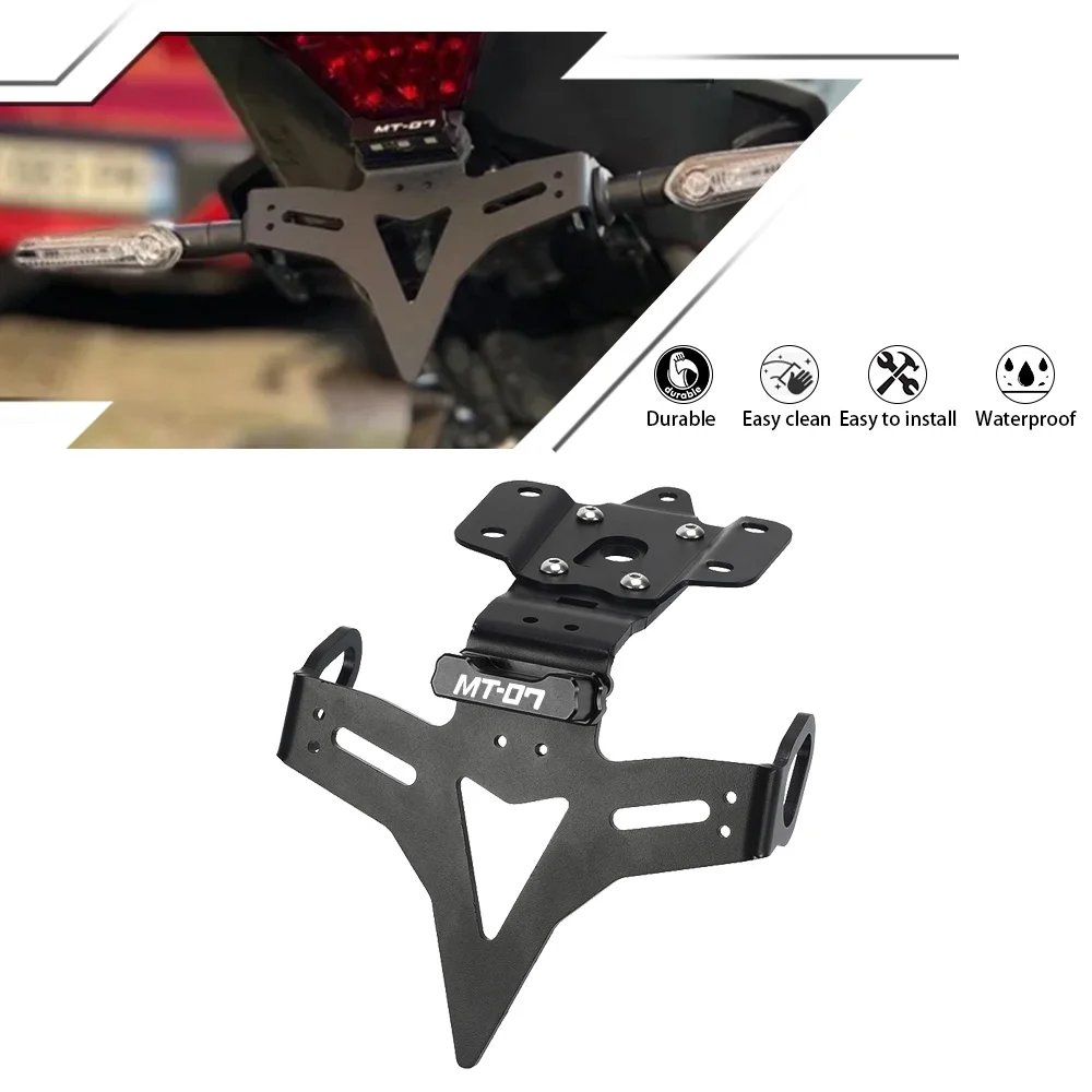 

2022 2023 2013-2020 2021 Cage Rear Fender Registration Bracket License Plate Holder MT 07 MT07 For Yamaha MT-07 FZ-07 Tail Tidy