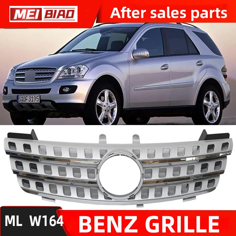 For Mercedes Benz ML 2005-2008 Grille Front Center Net  Replace Part OEM 1648800685 Silver Black