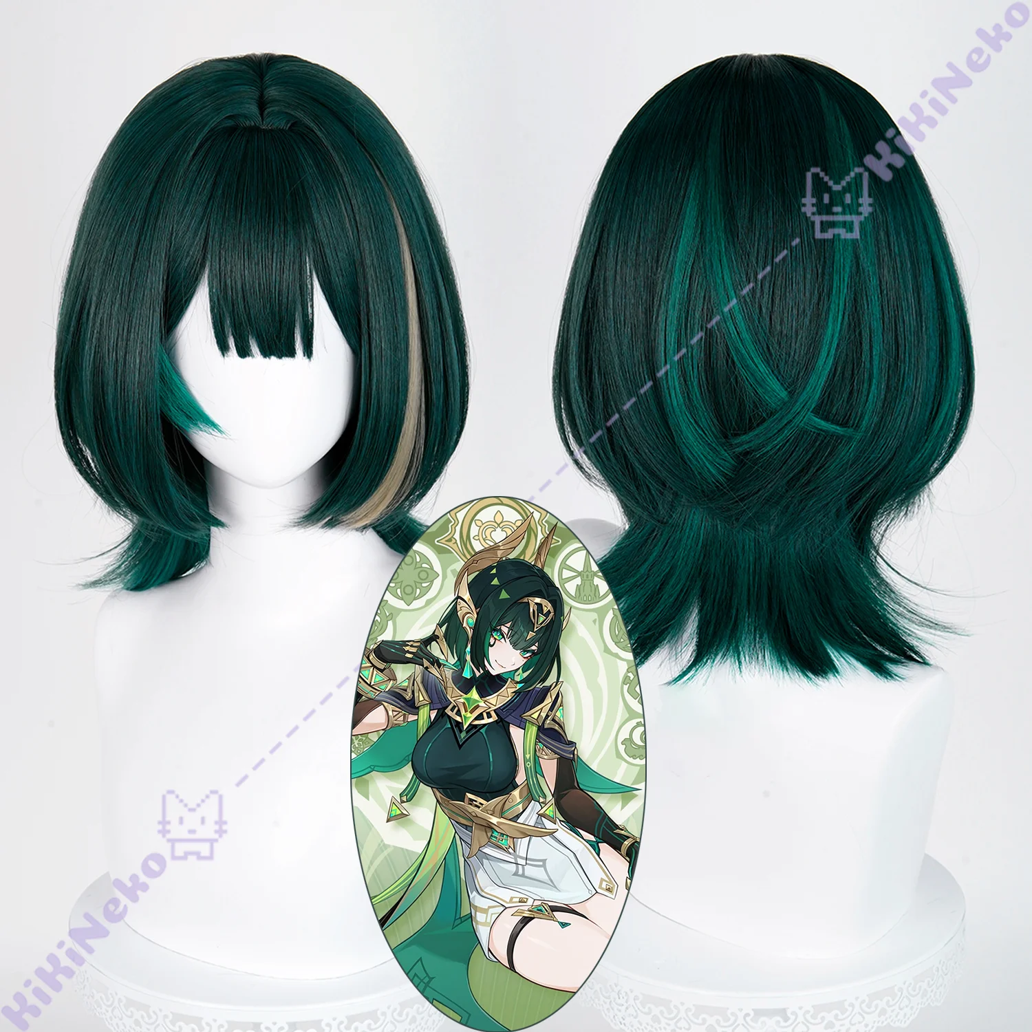 Game Genshin Impact Nefer Cosplay Wig Nefer Short Wig For Comicon Hallowmas Party Adult Women Men