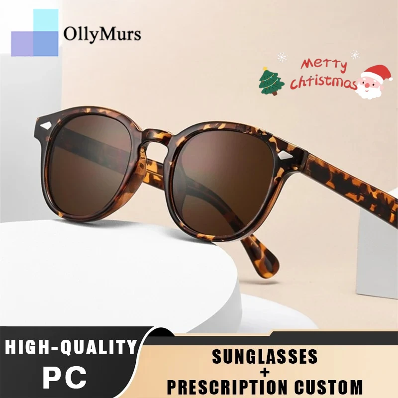 

OLLYMURS модные ретро круглые солнцезащитные очки по рецепту женские солнцезащитные очки женские линзы UV400 мужские очки винтажные солнцезащитные очки на заказ