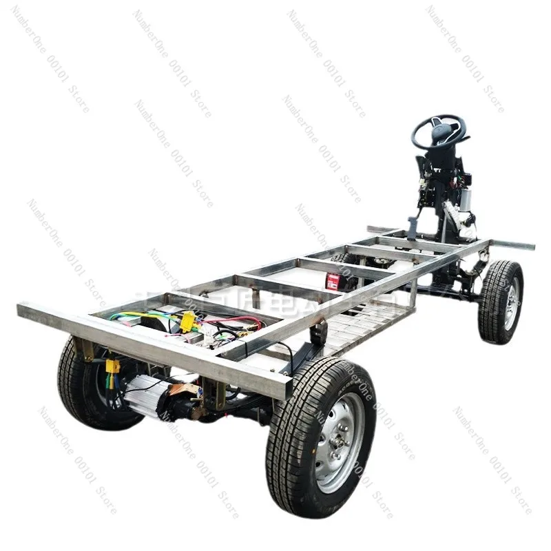 Electric four-wheel frame bottom plate special-shaped heavy-duty parade float bottom plate frame remote control handling line-co