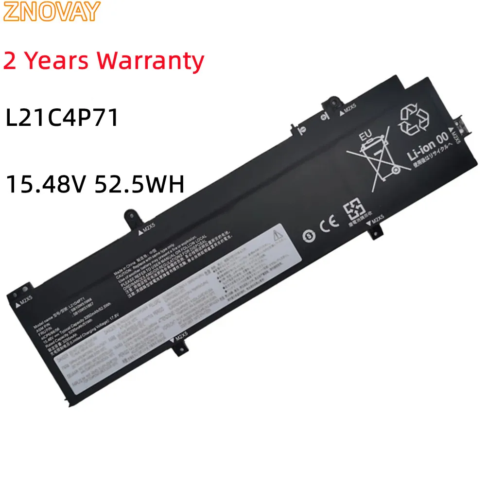 

ZNOVAY L21C4P71 L21L4P71 Laptop Battery For Lenovo ThinkPad T14 P14s Gen 3 2022 L21D4P71 L21M4P71 L21M4P72 SB10W51967 52.5WH