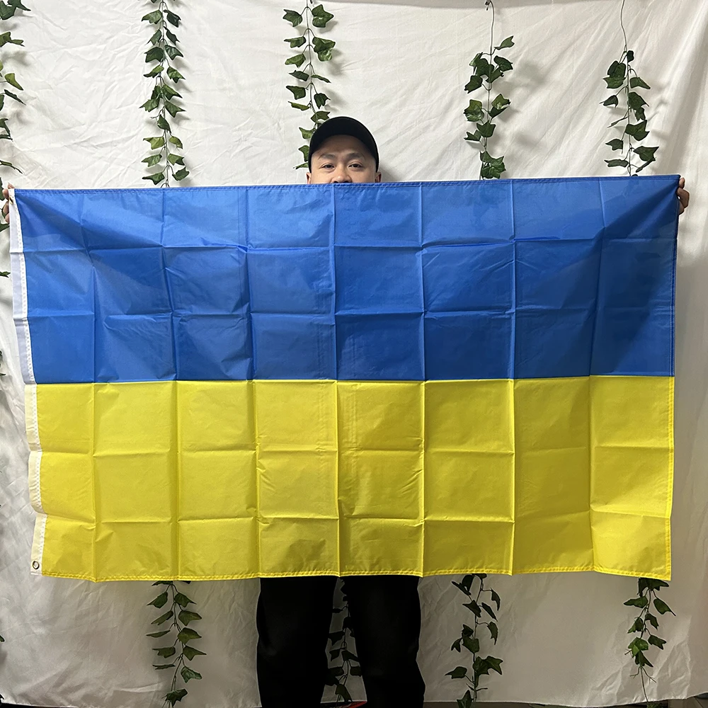 （TIKI FLAG）90*150cm Ukraine Flag polyester fiber Light-weighted National Country flag for home decoration