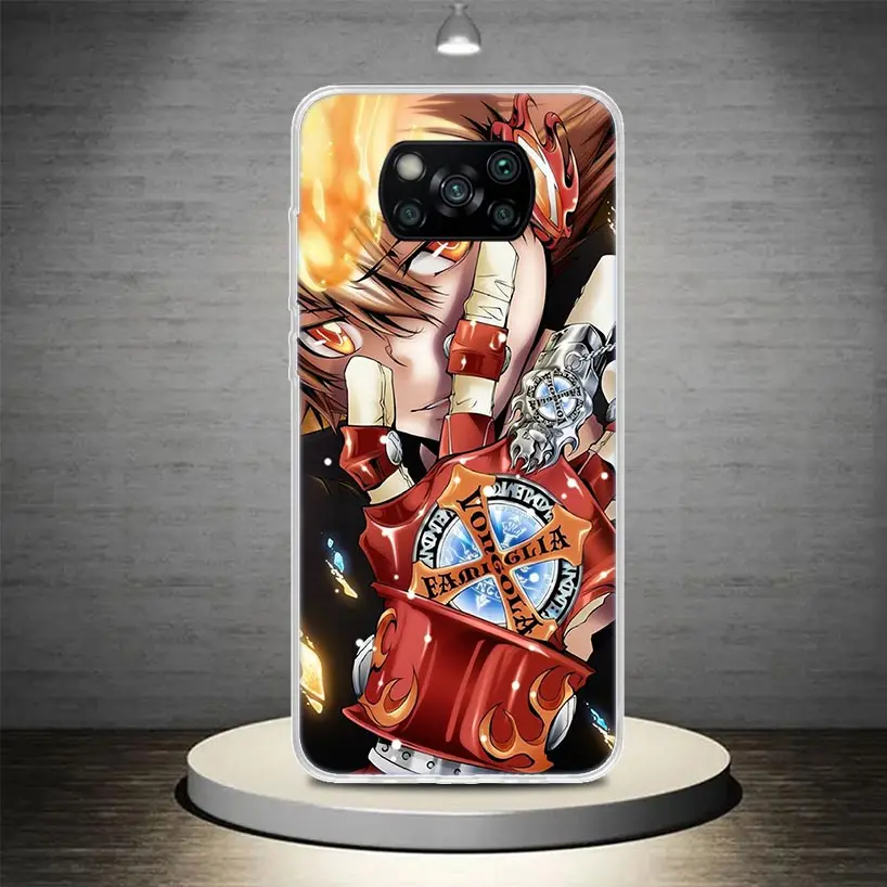 Katekyo Hitman Reborn Phone Case Cover For Xiaomi Poco X6 X5 X4 X3 Nfc F6 F5 Pro F4 Gt F3 M5S M4 M3 M5 Soft Coque Housing