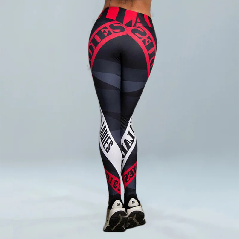 Sport Leggings Women Yoga Pants Workout Fitness Clothing Jogging Running Gym Tights Stretch Print Sportswear  Leggins Thin