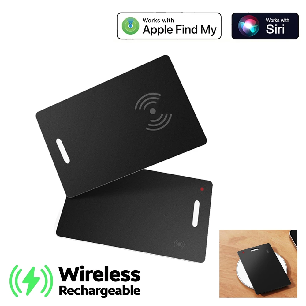 Smart Ultra-thin Wireless Charging Wallet Tracking Card GPS locator Smart Tag iPhone Device Find My Key Finder Bluetooth Tracker