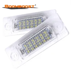 12V 6000K 2pcs 18 LED for Volkswagen Passat B5 for Volkswagen/Skoda/Superb 1/ Caddy/Jetta/Golf Number License Plate Lamp