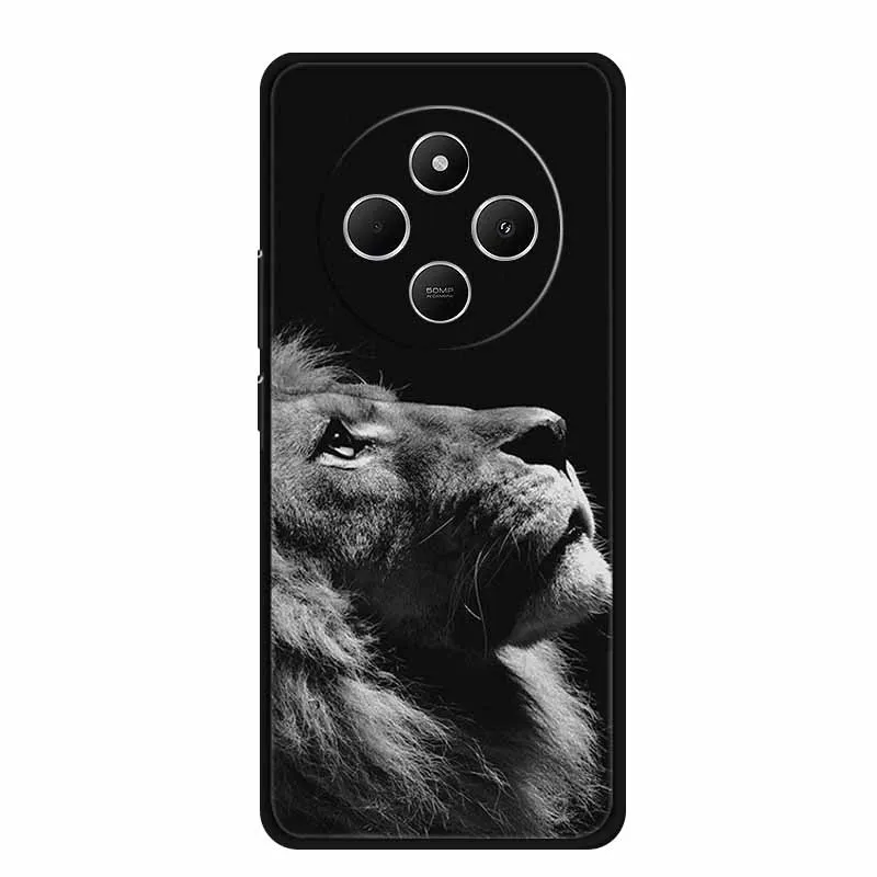For Xiaomi Poco C75 Case C 75 Phone Cover Lion Wolf Black Silicone Soft Back Cover Case For Poco C75 Case POCOC75 6.88\