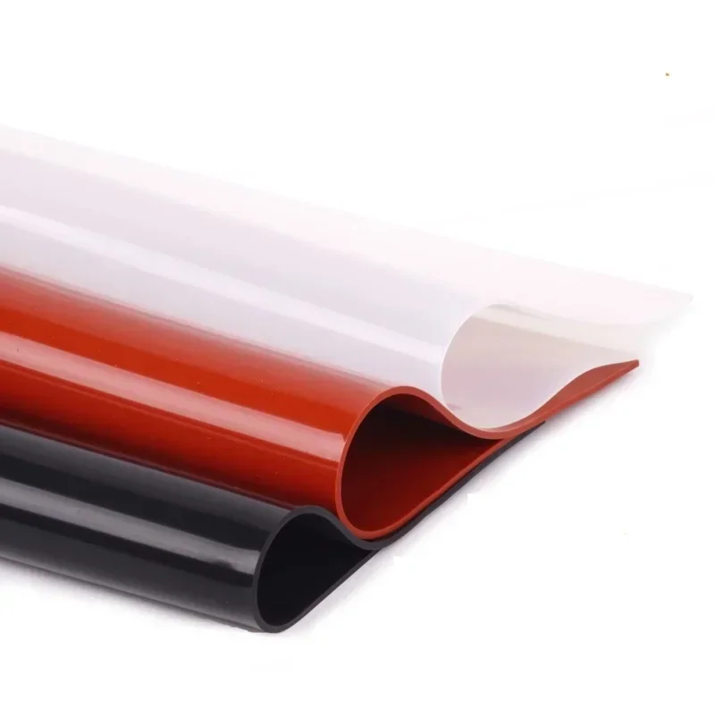 1mm/1.5mm/2mm Red/Black Silicone Rubber Sheet 500X500mm Black Silicone Sheet, Rubber Matt