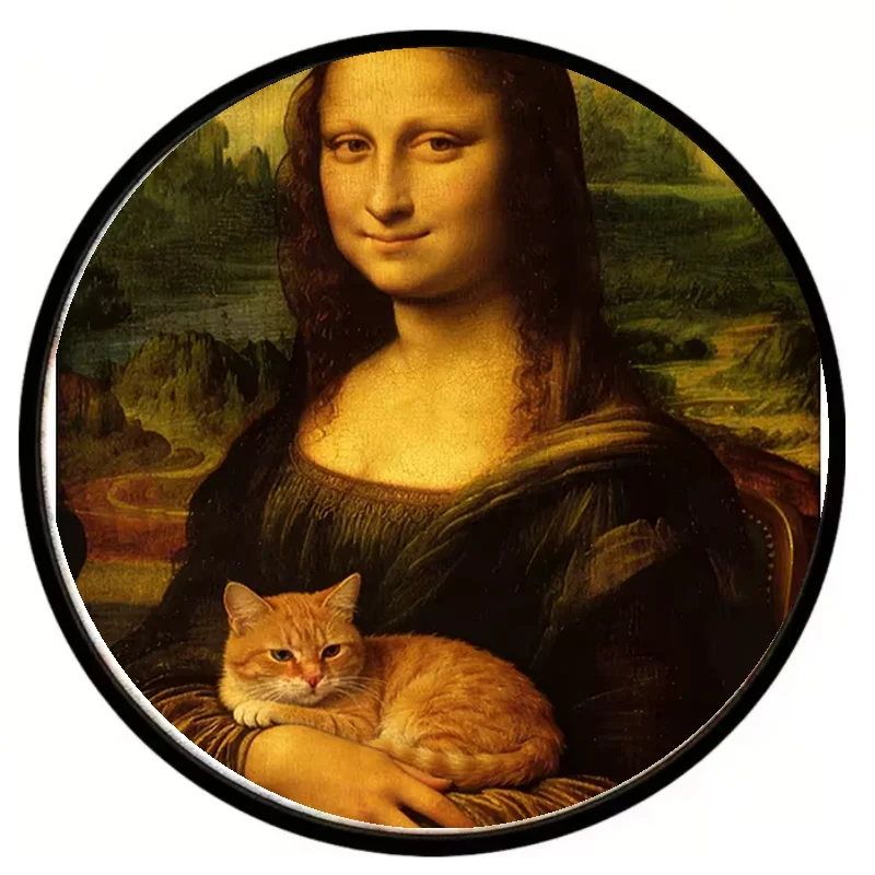 20x20cm Fun Vintage Art Round Decor Stickers, Modified Classic Masterpiece Decals for Household & Personal Item Decoration