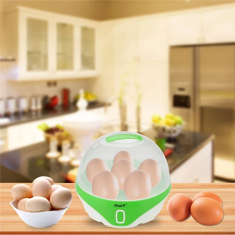 Electric Egg Cooker Auto Power Off Multifunctional Steamer: Hard Boiled, Poached, Scrambled, 6 Eggs Capacity