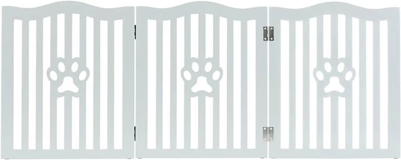 

Деревянный складной барьер для домашних животных (для маленьких собак и кошек) для дверных проемов, коридоров и лестниц, серый цвет