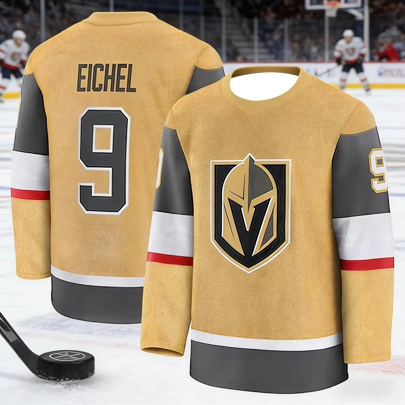 Men's Las Vegas Golden Knights Popularity Ice Hockey Training Jersey 3D Printable Breathable Quick-Drying Long-Sleeved Top Kids