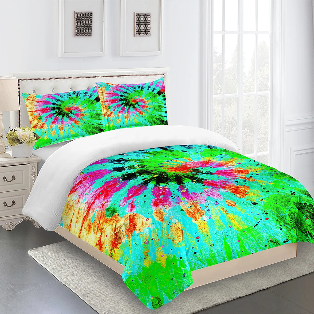 Imagem -05 - Aquarela Multi-color 3d Impresso Bedding Grupo Duvet Covers Fronhas Consolador Bedclothes