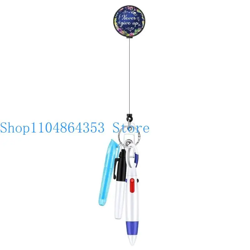 652F Retractable Clip Nurse Pens Keychain Practical Writing Instruments Student and Office Pens for Staff and Students