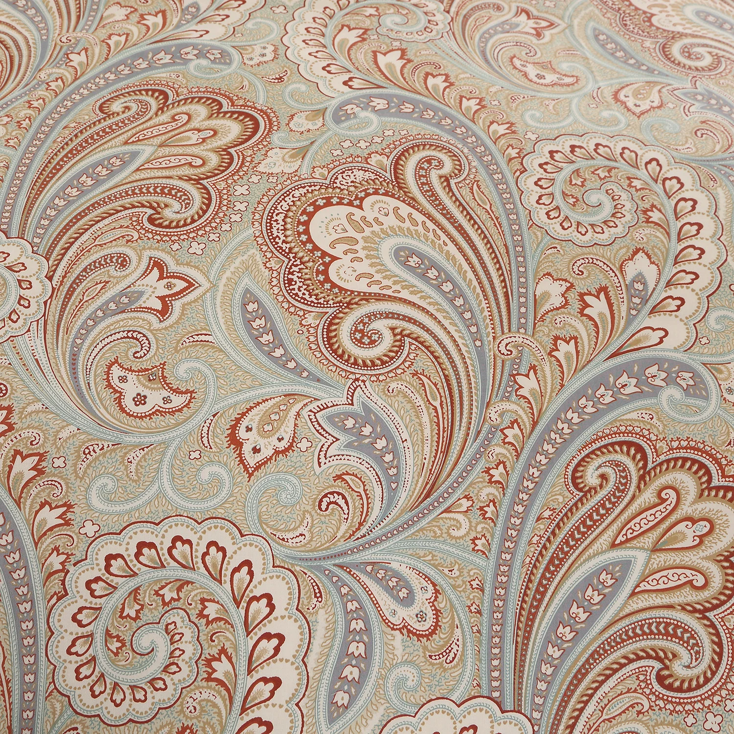 3pcs 600TC 100% Egyptian Cotton Duvet Cover Set, Luxury Vintage Boho Paisley Bedding (No Inserts)