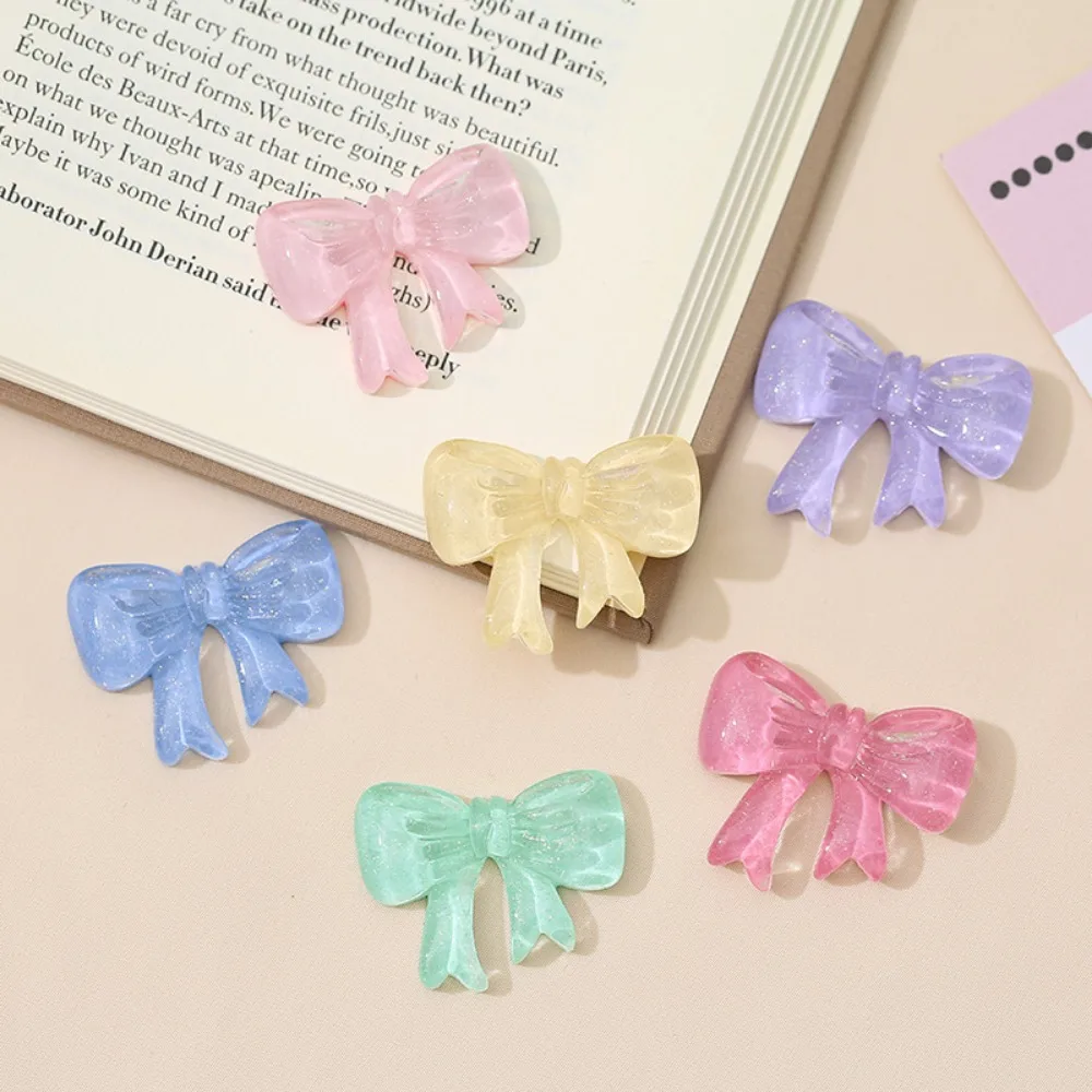 6pcs Adorable Bowknot Shoe Charms Glossy, Shiny, Diy Fashion Decorations for Shoes Cute Accessories