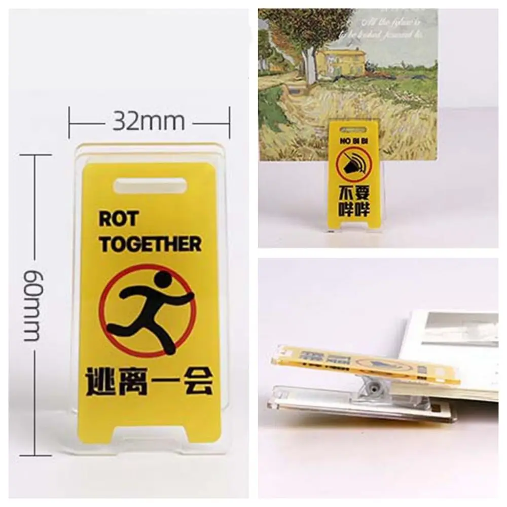 PP フォルダー警告サインアクリル PP クリップ両面 Diy ハンドアカウントクリップアクリルクリエイティブシールクリップ紙