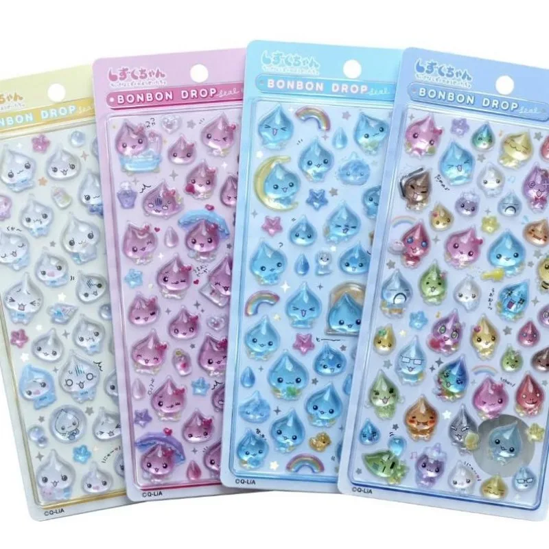 Hot New Vintage piccolo adesivo in rilievo con gocce d'acqua, adesivo in cristallo 3D, adesivo decorativo epossidico solido