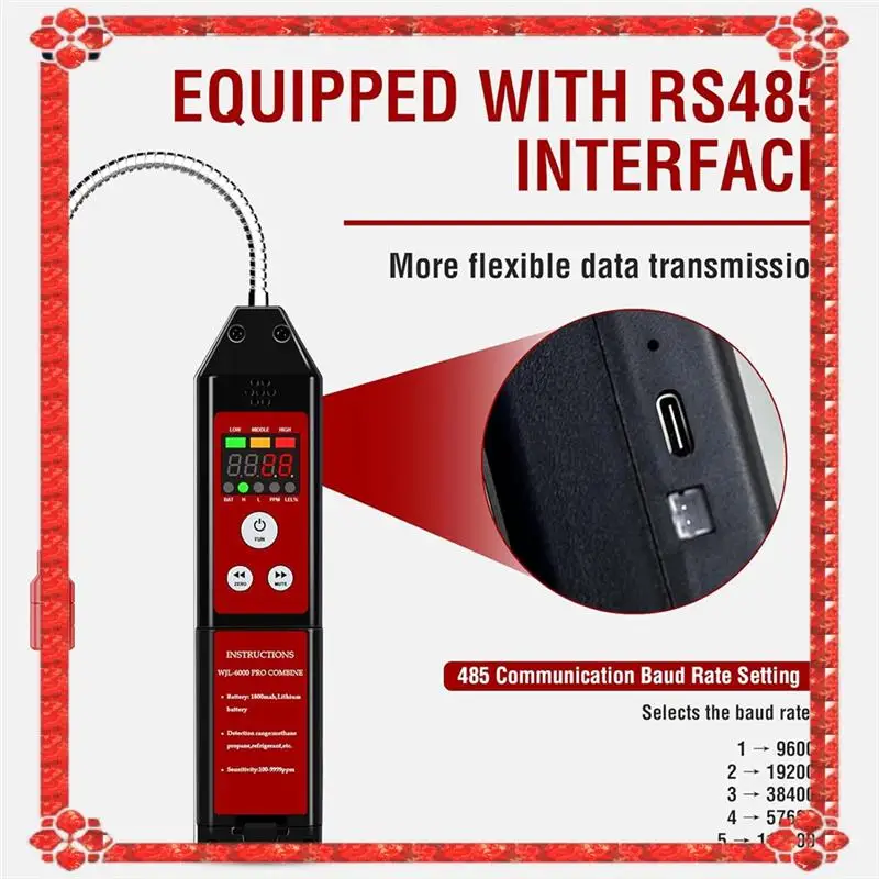 Entrega en 24 horas para R134A R410A Detector de fugas de freón Compatible con propano y metano-Sensor de refrigerante y Gas Combustible, sonido fuerte