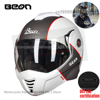 BEON motorcycle full face rear flip up helmet men's women's motorcycle helmets all season universal European ECE certification
