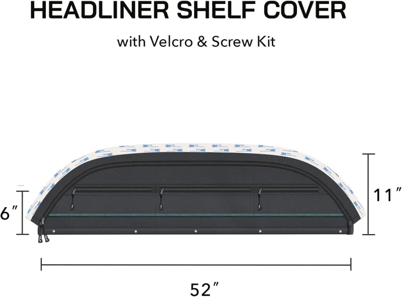 Headliner Shelf Cover Hide Clutter Secure Extra Storage Van Camper Accessory For Mercedes‑Benz Sprinter High Roof 2007‑2026