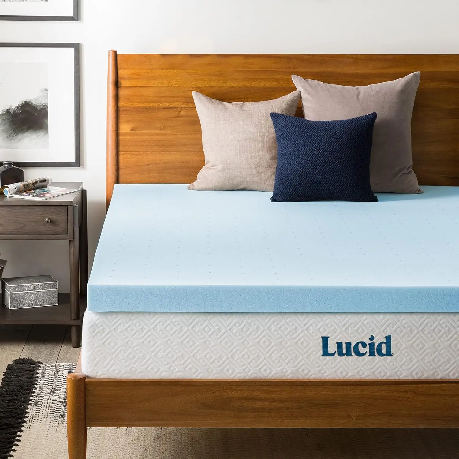 

3-inch Ventilated Gel Memory Foam Mattress Topper - Queen