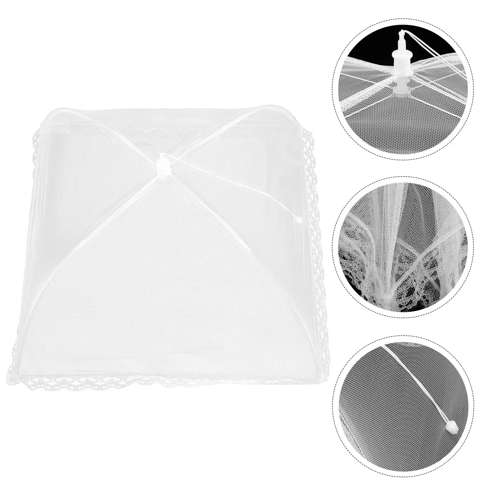 

Folding Food Cover Tent Gauze Material Non-Deformable Insect Protection for Tabletop Use Outdoor Indoor Reusable Food Protecting
